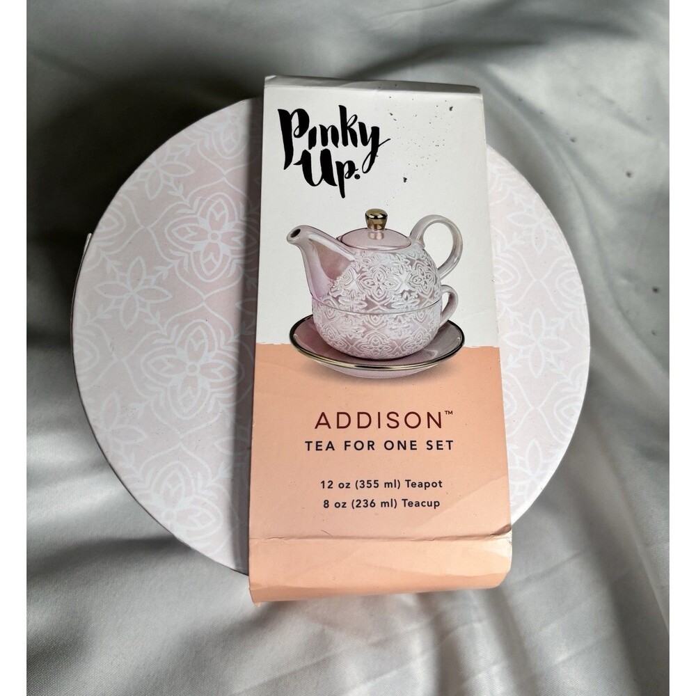Addison Arabesque Tea for One Set by Pinky Up teapot Cup And Saucer For One
